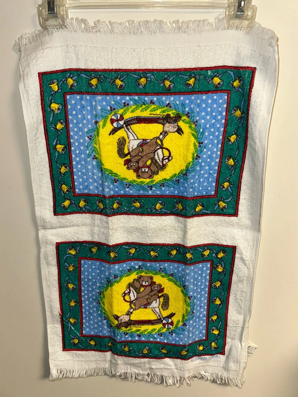 Vtg 6pc Cotton Christmas Kitchen Towel Lot